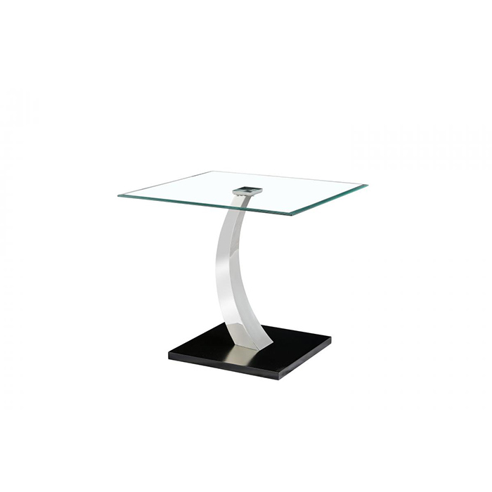 Phoenix Steel Base Glass Top Lamp Table